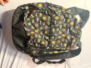 Fortnite Amplify Black Emote Pattern Backpack with Llama Stitching